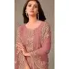 Pink Organza Resham Work Party Wear Plus Size Salwar Kameez - 10581194739