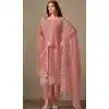 Pink Organza Resham Work Party Wear Plus Size Salwar Kameez - 10581194739