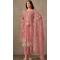 Pink Organza Resham Work Party Wear Salwar Kameez - 10581194739