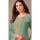 Mint Green Color Organza Resham Work Party Wear Salwar Kameez - 10581194742