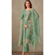 Mint Green Color Organza Resham Work Party Wear Salwar Kameez - 10581194742