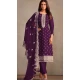 Purple Organza Resham Work Party Wear Salwar Kameez - 10581194749
