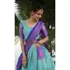 Mint Green Color Lichi Silk Zari Work Traditional Wear Plus Size Lehenga Choli - 10593194900
