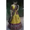 Mustard Lichi Silk Zari Work Traditional Wear Plus Size Lehenga Choli - 10593194903