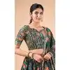 Bottle Green Georgette Digital print Work Party Wear Plus Size Lehenga Choli - 10605194964