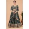 Bottle Green Georgette Digital print Work Party Wear Lehenga Choli - 10605194964