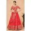 Red Georgette Digital print Work Party Wear Plus Size Lehenga Choli - 10605194966