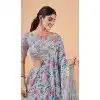 Sky Blue Color Georgette Digital print Work Party Wear Plus Size Lehenga Choli - 10605194967