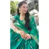 Rama Blue Satin Silk Weaving Work Party Wear Plus Size Saree - 10611195037
