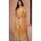Yellow Fox Georgette Embroidered Party Wear Readymade Sharara Suit - 10614195047