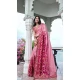 Pink Tissue Silk Resham Work Wedding Wear Saree - 10616195056
