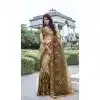 Multi Color Tissue Silk Resham Work Wedding Wear Plus Size Saree - 10616195060