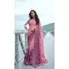 Multi Color Tissue Silk Sequins Work Wedding Wear Plus Size Saree - 10616195061