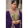 Chinon Sequence Work Readymade Palazzo Salwar Suit In Mehendi Green - 10634195157