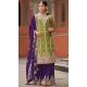 Chinon Sequence Work Readymade Palazzo Salwar Suit In Mehendi Green - 10634195157
