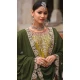 Chinon Sequence Work Readymade Palazzo Salwar Suit In Mustard - 10634195159