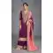 Wine Chinon Silk Embroidered Party Wear Palazzo Suit - 10635195165