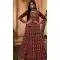 Maroon Georgette Resham Work Party Wear Gown With Dupatta - 10637195178