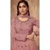 Pink Georgette Sequence Work Party Wear Gown With Dupatta - 10637195180