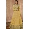Light Yellow Georgette Sequence Work Party Wear Gown With Dupatta - 10637195181