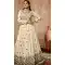 Off White Georgette Sequence Work Party Wear Gown With Dupatta - 10637195183