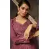 Onion PinkGeorgette Sequence Work Party Wear Gown With Dupatta - 10637195188