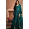 Teal Blue Georgette Thread Work Party Wear Gown With Dupatta - 10637195190