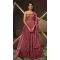 Onion Pink Georgette Thread Work Party Wear Gown With Dupatta - 10637195195