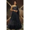 Navy Blue Georgette Thread Work Party Wear Gown With Dupatta - 10637195196