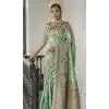 Mint Green Silk Woven Work Traditional Traditional Wear Plus Size Saree -10668195349