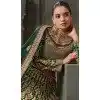 Bottle Green Georgette Sequins Work Wedding Wear Plus Size Lehenga Choli - 10686195456