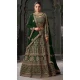 Bottle Green Georgette Sequins Work Wedding Wear Lehenga Choli - 10686195456