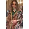 Multi Color Viscose Mulai Silk Printed Party Wear Plus Size Saree - 10687195461