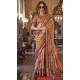 Viscose Mulai Silk Printed Party Wear Saree In Khaki Color - 10687195463