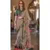 Viscose Mulai Silk Printed Party Wear Plus Size Saree In Grey - 10687195466