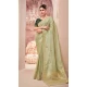 Pure Banarasi Embroidered Wedding Wear Saree In Pista Green - 10688195475