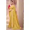 Pure Banarasi Embroidered Wedding Wear Plus Size Saree In Yellow - 10688195476