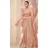 Pure Banarasi Zari Work Wedding Wear Plus Size Saree In Pink - 10688195477
