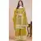 Mustard Gold Crush Resham Work Party Wear Palazzo Suit - 10660195298