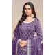 Purple Gold Crush Resham Work Party Wear Palazzo Suit - 10660195299