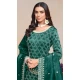 Teal Blue Gold Crush Resham Work Party Wear Palazzo Suit - 10660195300