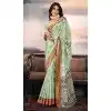 Cotton Silk Printed Casual Wear Plus Size Saree In Mint Green - 10691195501
