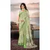 Cotton Silk Printed Casual Wear Plus Size Saree In Green - 10691195503