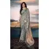 Cotton Silk Printed Casual Wear Plus Size Saree In Grey - 10691195504