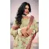 Cotton Silk Printed Casual Wear Plus Size Saree In Pista Green - 10691195498