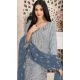 Fox Georgette Embroidered Pakistani Style Salwar Suit In Sky Blue - 10694195519