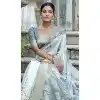 Organza Digital Printed Traditional Wear Plus Size Saree In Sky Blue - 10738195769