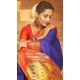 Paithani Weaving Work Traditional Wear Saree In Navy Blue - 10742195793