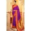 Purple Paithani Weaving Work Traditional Wear Plus Size Saree - 10742195794