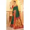Paithani Weaving Work Traditional Wear Plus Size Saree In Green - 10742195795
